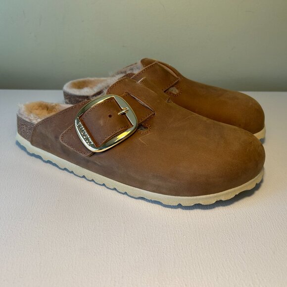 Birkenstock Boston Big Buckle Shearling Clogs - Picture 8 of 16